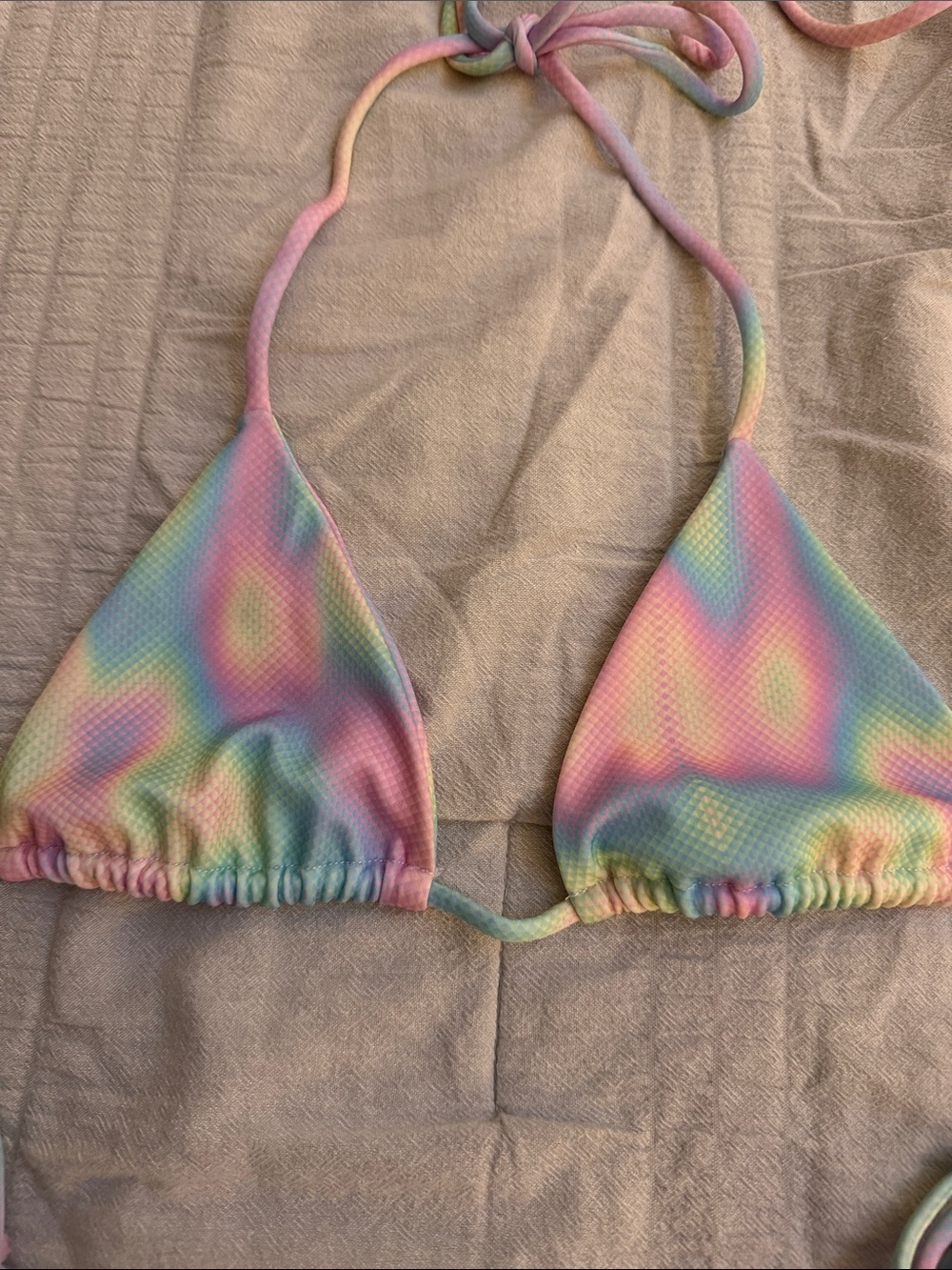 Andi Bagus Pastel Rainbow Tie-Dye Triangle String Bikini - Picture 3 of 6